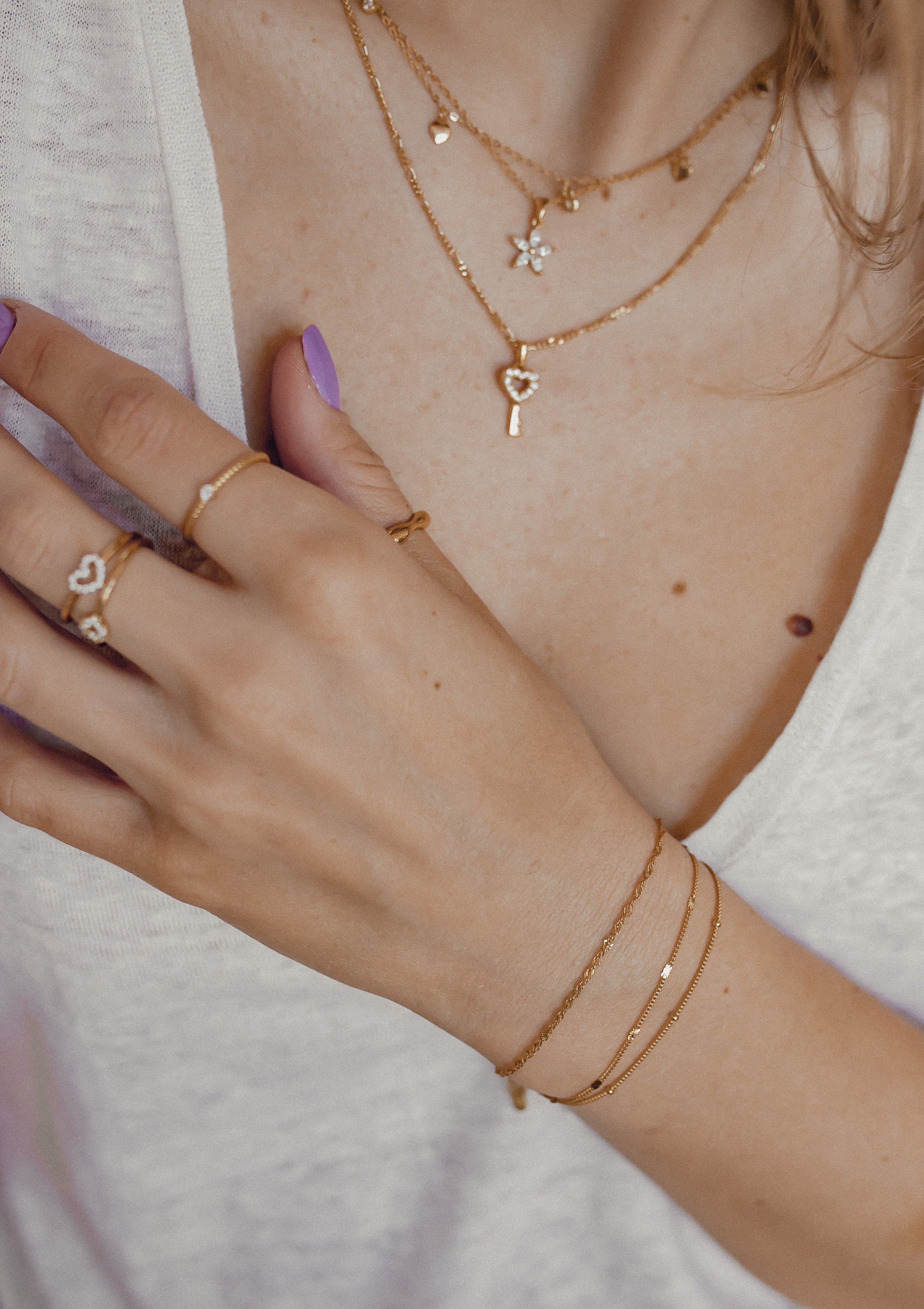 Collier Breloque Coeur Sterling Argent en Or